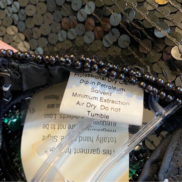 33 Vintage 80’s 90’s Stenay Made India Silk Sequin Beaded ZipUp Back Blouse NWT - Picture 15 of 16